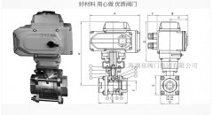  dn100三片式電動(dòng)絲扣球閥